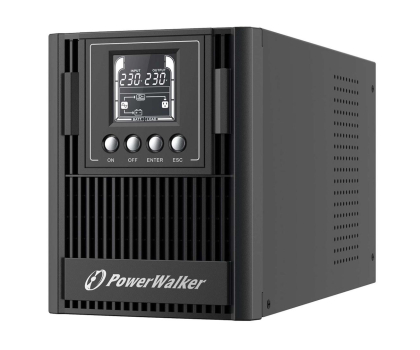 UPS (zasilacz awaryjny) POWERWALKER UPS ON-LINE 1000VA AT 3X FR OUT, USB/RS-232, LCD, TOWER, EPO VFI 1000 AT FR